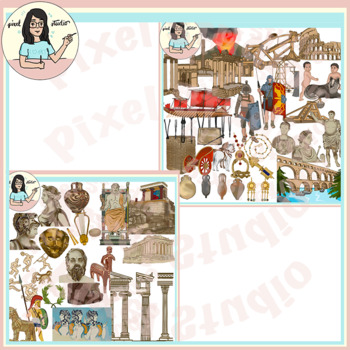 Preview of Bundle Ancient Civilizations Greece and Rome Clip Art