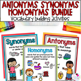 Synonyms, Antonyms, Homophones Worksheets & Vocabulary Act