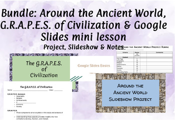 Preview of Bundle: Around the Ancient World Project- End of Year / Back to School