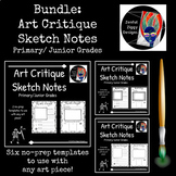 Bundle: Art Critique Sketch Notes #1-3 (Primary/Junior)