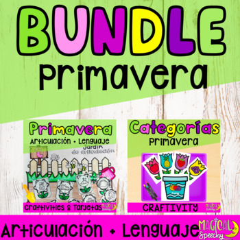 Preview of Bundle Articulación y Lenguaje | Spanish Spring Bundle Artic & Lang  For Speech