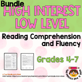 Bundle: BACK TO SCHOOL High Low Reading Comprehension & Fluency