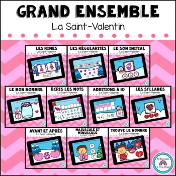 Preview of Bundle BOOM CARDS- Grand ensemble St-Valentin