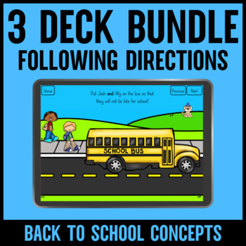 Preview of Bundle - Back To School Following Directions with Concepts