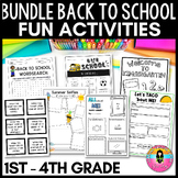 Bundle Back To School Activities for kindergarten and 1st grade | Coloring Pages