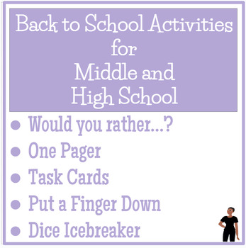 Preview of Bundle - Back to School Activities - Middle and High School