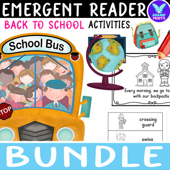 Preview of Bundle Back to School - Emergent Reader Kindergarten NO PREP Activity