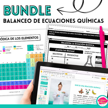 Preview of Bundle - Balancing Chemical Equations in Spanish - Ecuaciones Químicas