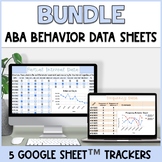 Bundle ABA Behavior Digital Tracking Sheets - 5 Templates 