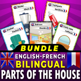 Bundle, Bilingual Parts of the House (English/French) Voca