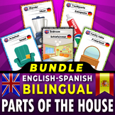 Bundle, Bilingual Parts of the House (English/Spanish) Voc