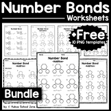 Bundle Blank Number Bonds Printable Worksheets Addition & 