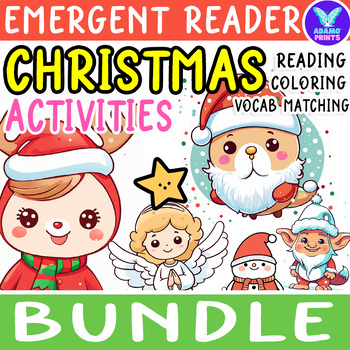 Preview of Bundle CHRISTMAS STORY Emergent Reader Kindergarten ELA NO PREP Activity
