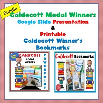 Preview of Bundle Caldecott Google Slide Presentation and Bookmarks Caldecott Gold/Honors