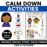 Calm Down Strategies, Social Story & Behavior Data Autism 