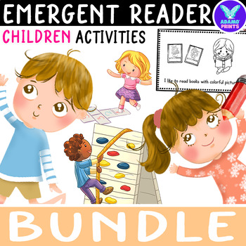 Preview of Bundle Children Activities - Emergent Reader Kindergarten NO PREP Activity