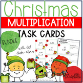 Bundle: Christmas Multiplication Task Cards for 4th Grade