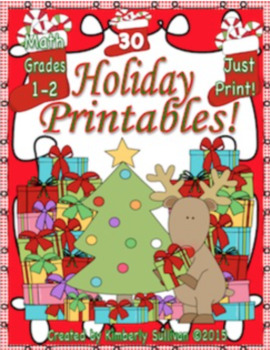Bundle Christmas reading comprehension passages and questions math printables