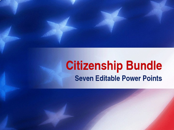 Preview of Bundle of 7 - Citizenship - Rights, Privileges, Requirements & the Flag
