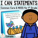 Common Core & NGSS Objectives - Student-Friendly I Can Sta