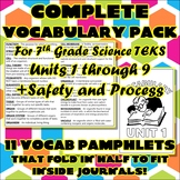 Bundle: Complete Science Vocabulary Pack for 7th Grade TEKS