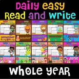 Bundle : WHOLE YEAR Sentence Writing + Handwriting Practic