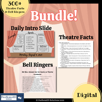 Preview of Bundle-Daily Slides, 180 Daily Theatre Facts, and Bell Ringers - Theatre