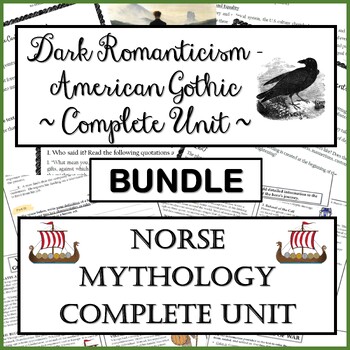 Preview of Bundle: Dark Romanticism - American Gothic and Norse Mythology Unit
