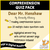 Bundle: Dear Mr. Henshaw Reading Comprehension Quiz Pack