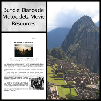 Preview of Bundle: Diarios de Motocicleta (Motorcycle Diaries) Movie Resources