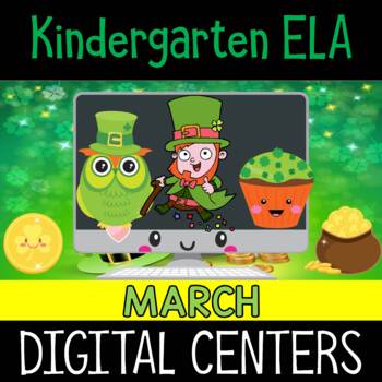 Preview of Bundle: Digital Activities Games : Kindergarten ELA : March | Spring