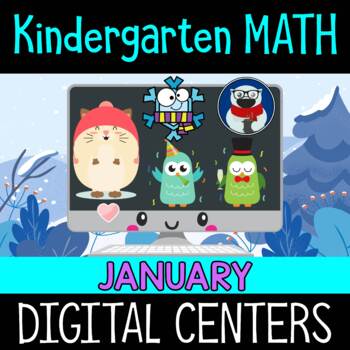 Preview of Bundle : Digital Activities Games :  Kindergarten Math : January