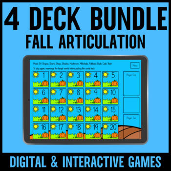 Preview of Bundle- Digital Fall Articulation Games For Speech Therapy