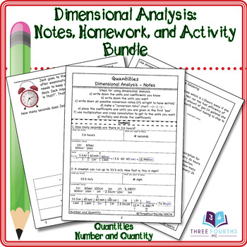 Preview of Bundle: Dimensional Analysis