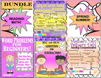 Preview of Bundle Distance Learning reading comprehension math games independent work