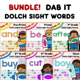 Bundle! Dolch Sight Word Dab&Dot worksheet | Dot Marker, D