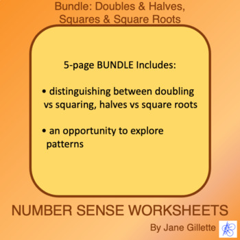 Preview of Bundle: Doubles, Halves, Squares, and Square Roots