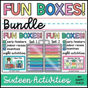 Preview of Early Finishers - Indoor Recess Activities – Busy Boxes - Fun Boxes BUNDLE