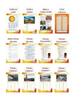 Bundle - Earthquake and volcano worksheets with answers by Ian Jeffery