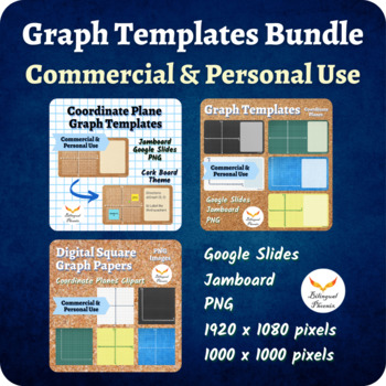 Preview of Bundle | Editable Graph Grid Templates Digital Graph Papers Commercial Use