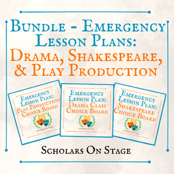 Preview of Bundle - Emergency Theater Lessons - Drama, Play Production, & Shakespeare