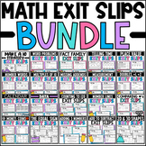 Bundle: First Grade Math Exit Slips for the Entire Year As