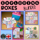 Bundle Exploding boxes 3D festivities cards English