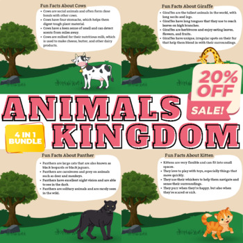 Preview of Bundle : FACTS For 4 Types of Animal Kingdom