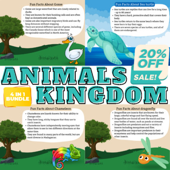 Preview of Bundle : FACTS For 4 Types of Animal Kingdom - Vol 2