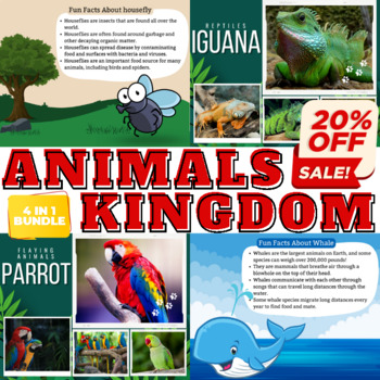 Preview of Bundle : Facts and Real Life Photos For 4 Types of Animal Kingdom - Vol 2
