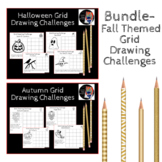 Bundle- Fall Themed Grid Drawing Challenges, early finishe