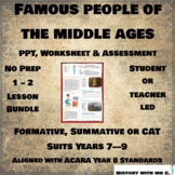 Famous People in the Middle Ages - 1 - 2 Lesson Bundle - M