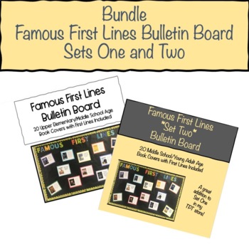 Preview of Bundle Famous of First Lines Bulletin Board Sets One and Two