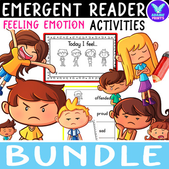 Preview of Bundle Feeling Emotion - Emergent Reader Kindergarten NO PREP Activity